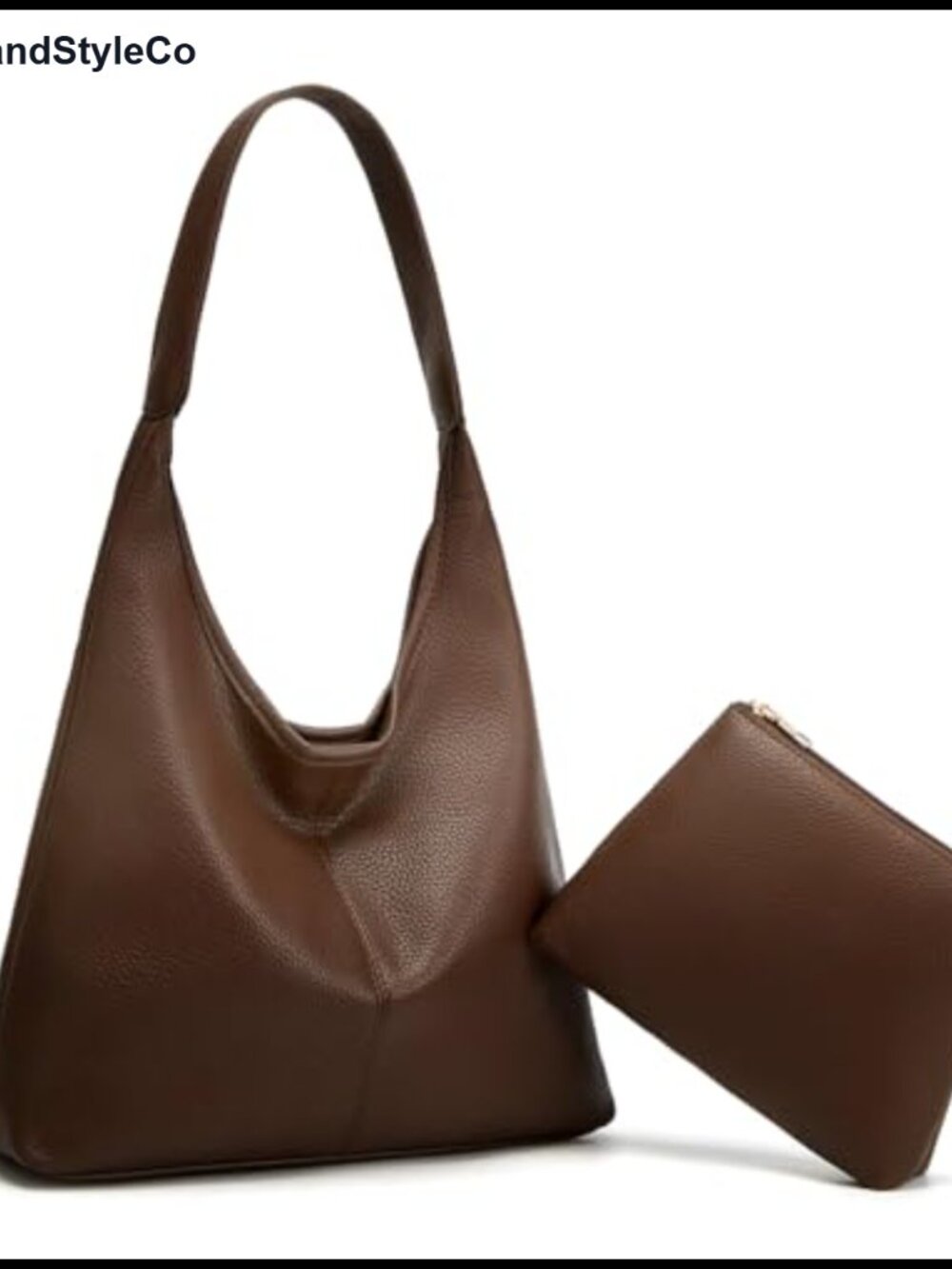 Vegan Leather Hobo Bag Shoulder Tote Work Travel Purse